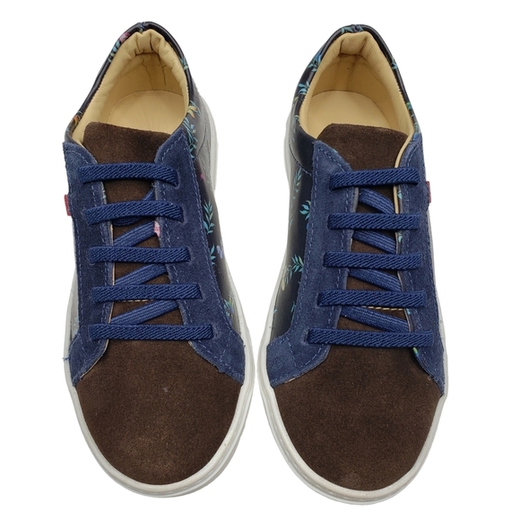 Marc Joseph | NIB Metropolitan Floral Napa Leather Low Top Sneakers Girl's 13 - Picture 11 of 15